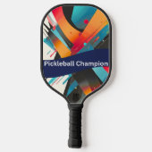 Lebendiger Abstracter Pickleball-Champion-Schläger Pickleball Schläger (Rückseite)