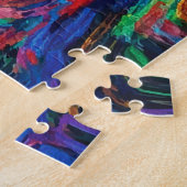 Lebendiger abstrakter Cellist Musiker Regenbogenfa Puzzle (Seite)