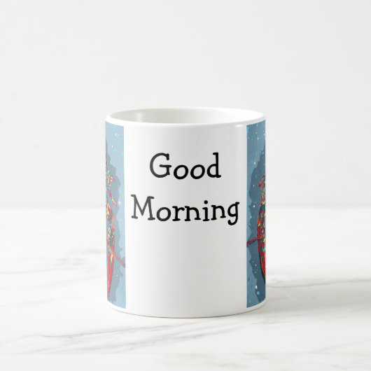 Lebendiger Abstrakter Hummer-Becher Kaffeetasse (Mittel)