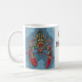 Lebendiger Abstrakter Hummer-Becher Kaffeetasse