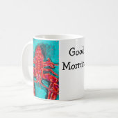 Lebendiger abstrakter Hummerbecher Kaffeetasse (Vorderseite Links)