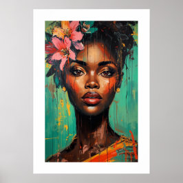 Lebendiger abstrakter Kunstprint Poster