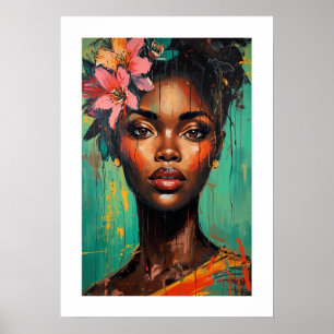 Lebendiger abstrakter Kunstprint Poster