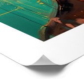Lebendiger abstrakter Kunstprint Poster (Ecke)