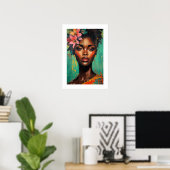 Lebendiger abstrakter Kunstprint Poster (Heimbüro)