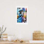 Lebendiger abstrakter Kunstprint Poster (Küche)