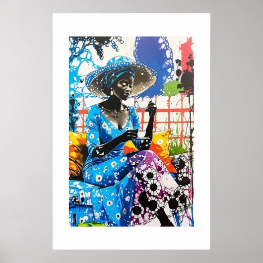 Lebendiger abstrakter Kunstprint Poster (Vorne)