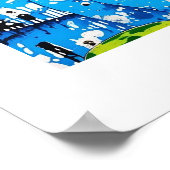 Lebendiger abstrakter Kunstprint Poster (Ecke)