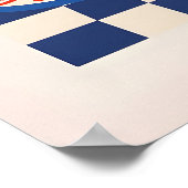 Lebendiger abstrakter Lebensmittel- und Wein-Kunst Poster (Ecke)