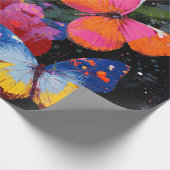 Lebendiger abstrakter Schmetterlingsflug (10) Geschenkpapier (Ecke)