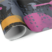 Lebendiger abstrakter Schmetterlingsflug (4) Geschenkpapier (Rolleneckpunkt)