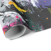 Lebendiger abstrakter Schmetterlingsflug (7) Geschenkpapier (Rolleneckpunkt)