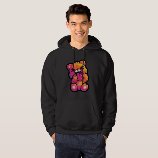 Lebendiger Abstrakter Teddy Pullover (Vorne ganz)
