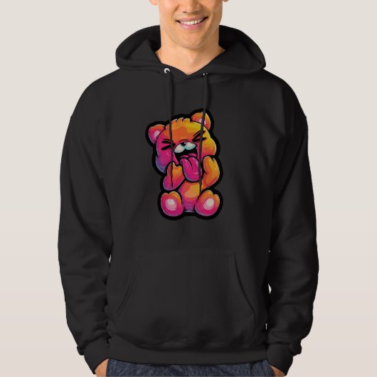 Lebendiger Abstrakter Teddy Pullover (Vorderseite)