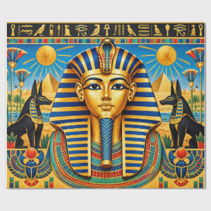 Lebendiger Altägyptischer Pharaonischer mit Anubis Geschenkpapier