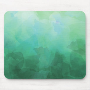 Lebendiger Aquamarin-Wasserfarbenhintergrund Mousepad