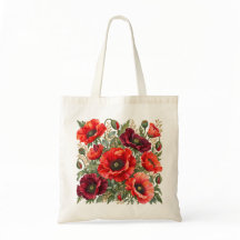 Lebendiger Aquarell-Mohn-Garten