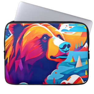 Lebendiger Bär, Mondlichtszene Laptopschutzhülle