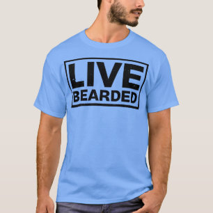 Lebendiger Bartmuster-Bart Langschlauch T-Shirt