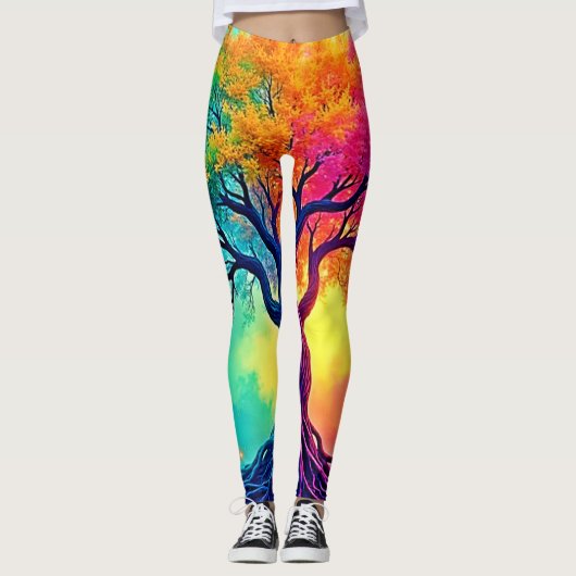 Lebendiger Baum des Lebens: Wurzeln der Hoffnung Leggings (Vorderseite)