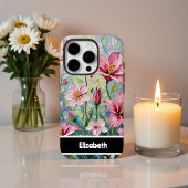 Lebendiger bemalter Blumengarten Smartphone iPhone Hülle