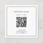Lebendiger blauer Aquarell-Abstrakt QR-Code Danke Quadratische Visitenkarte (Rückseite)