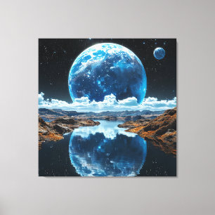 Lebendiger blauer Mond Leinwanddruck
