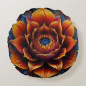 Lebendiger Bloom: Eine Symphonie der Farbe Rundes Kissen (Vorderseite)