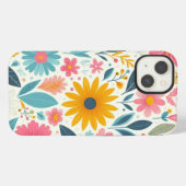 Lebendiger Blumengarten iPhone Hülle (Rückseite (Horizontal))