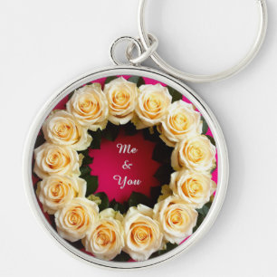 Lebendiger Blumengruß Schlüsselanhänger