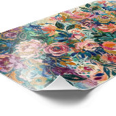 Lebendiger Blumenposter Fotodruck (Ecke)