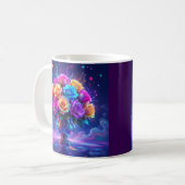 Lebendiger Blumenstrauß Kaffeetasse (Vorderseite Links)