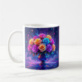 Lebendiger Blumenstrauß Kaffeetasse (Links)