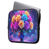 Lebendiger Blumenstrauß Laptopschutzhülle (Vorderseite Links)