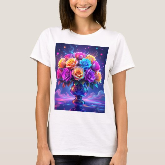 Lebendiger Blumenstrauß T-Shirt (Vorderseite)