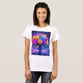 Lebendiger Blumenstrauß T-Shirt (Vorne ganz)
