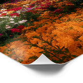 Lebendiger Blütenbaumgarten Paradiesblick Poster (Ecke)