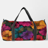 Lebendiger Blütenflor Duffle Bag (Vorderseite)
