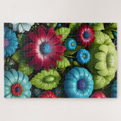 Lebendiger Botanischer Fantasy-Garten Blumen Puzzle (Horizontal)