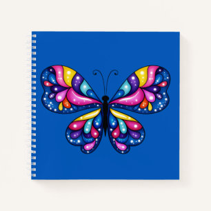 Lebendiger Bunter Schmetterling Notizblock