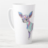 Lebendiger Chihuahua Große Latte-Mug Milchtasse (Linke Ecke)