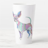 Lebendiger Chihuahua Große Latte-Mug Milchtasse (Vorderseite)