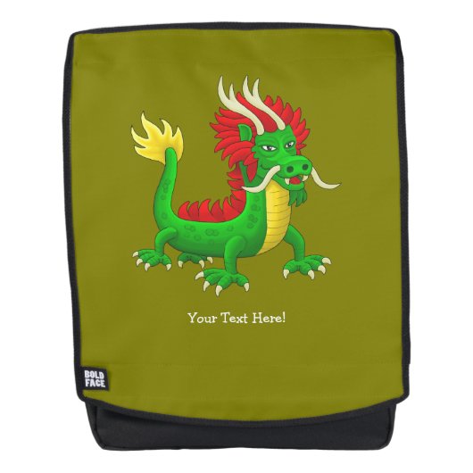 Lebendiger chinesischer Drache Rucksack (Vorderseite)