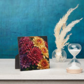 Lebendiger Dahlien-Blumenstrauß  Fotoplatte (InSitu)