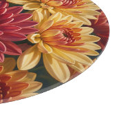 Lebendiger Dahlien-Blumenstrauß Schneidebrett (Ecke)