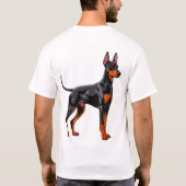 Lebendiger Dobermann T-Shirt (Rückseite)