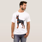 Lebendiger Dobermann T-Shirt (Vorne ganz)