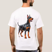Lebendiger Dobermann T-Shirt (Rückseite)