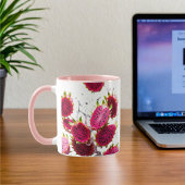Lebendiger Drachenfrucht-Splash Zweifarbig Tasse