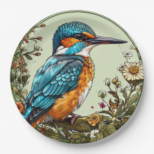 Lebendiger Eisvogel Pappteller